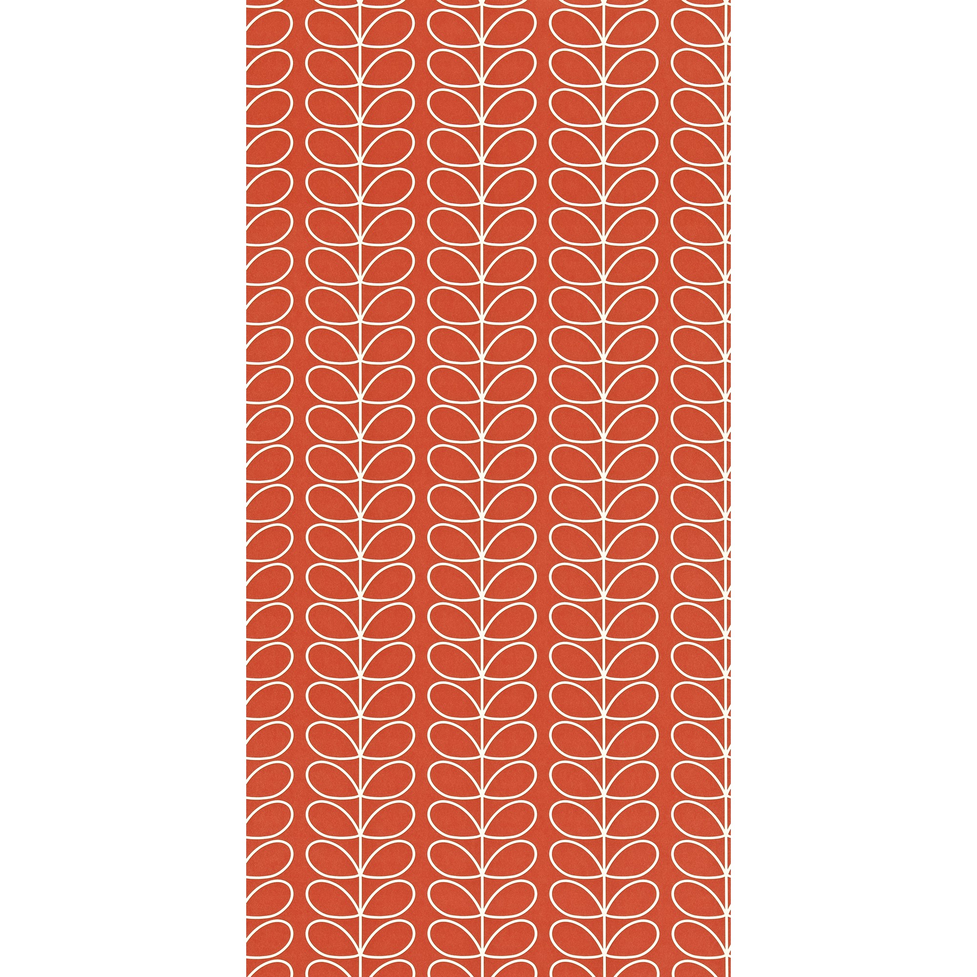 Linear Stem Wallpaper 110399 By Orla Kiely Poppy Red